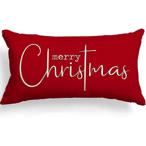 (shape34) Christmas Pillow Covers Merry Christmas Throw Pillow Decorative Christmas Red