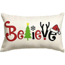 (shape33) Christmas Pillow Covers Merry Christmas Throw Pillow Decorative Christmas Red