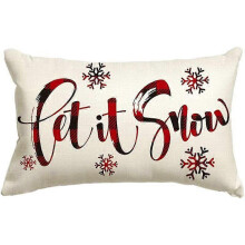 (shape37) Christmas Pillow Covers Merry Christmas Throw Pillow Decorative Christmas Red