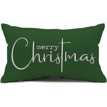 (shape35) Christmas Pillow Covers Merry Christmas Throw Pillow Decorative Christmas Red