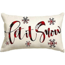 (shape1) Christmas Pillow Covers Merry Christmas Throw Pillow Decorative Christmas Red