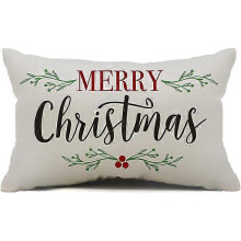 (shape19) Christmas Pillow Covers Merry Christmas Throw Pillow Decorative Christmas Red