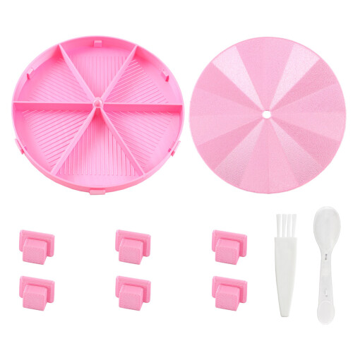 Round Beads Craft Sifting Tool Set Crafted from Polylactic-pink