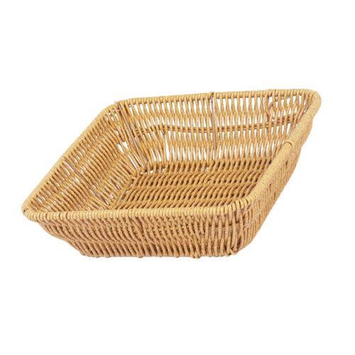 Imitation Rattan Serving Basket Woven Plastic-Mediu Square