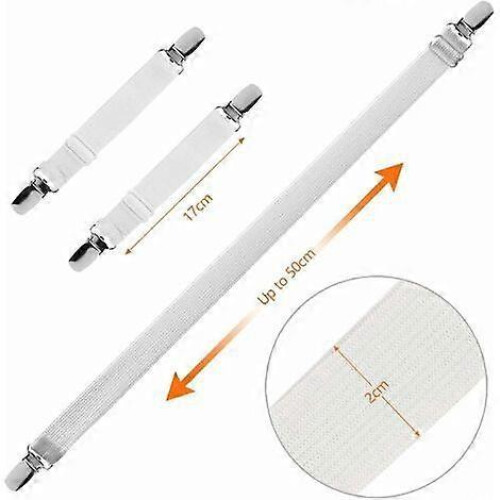 Elastic Fitted Sheet Gripper, Adjustable Bed Sheet Holder Strap Fastener for Bed 1