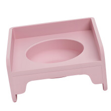 Raised Pet Dog Cats Feeding Bowl Plastic Modern Design-Pink