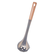 Ergonomic Wooden Handle Silicone Spoon/Spatula-Oil filter spoon