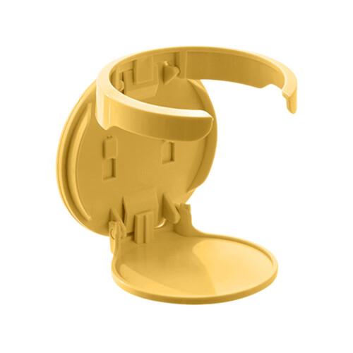 Wall Mounted Cup Shelf Portable Round Cup Holder-Yellow