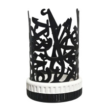 Artistic Arabian Design Candle Stand Adds Cultural Charm-Black