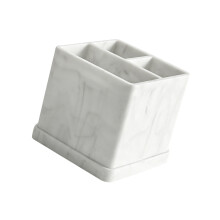 Not Slip Flexible Toothbrush Stand Ideal For-white marble