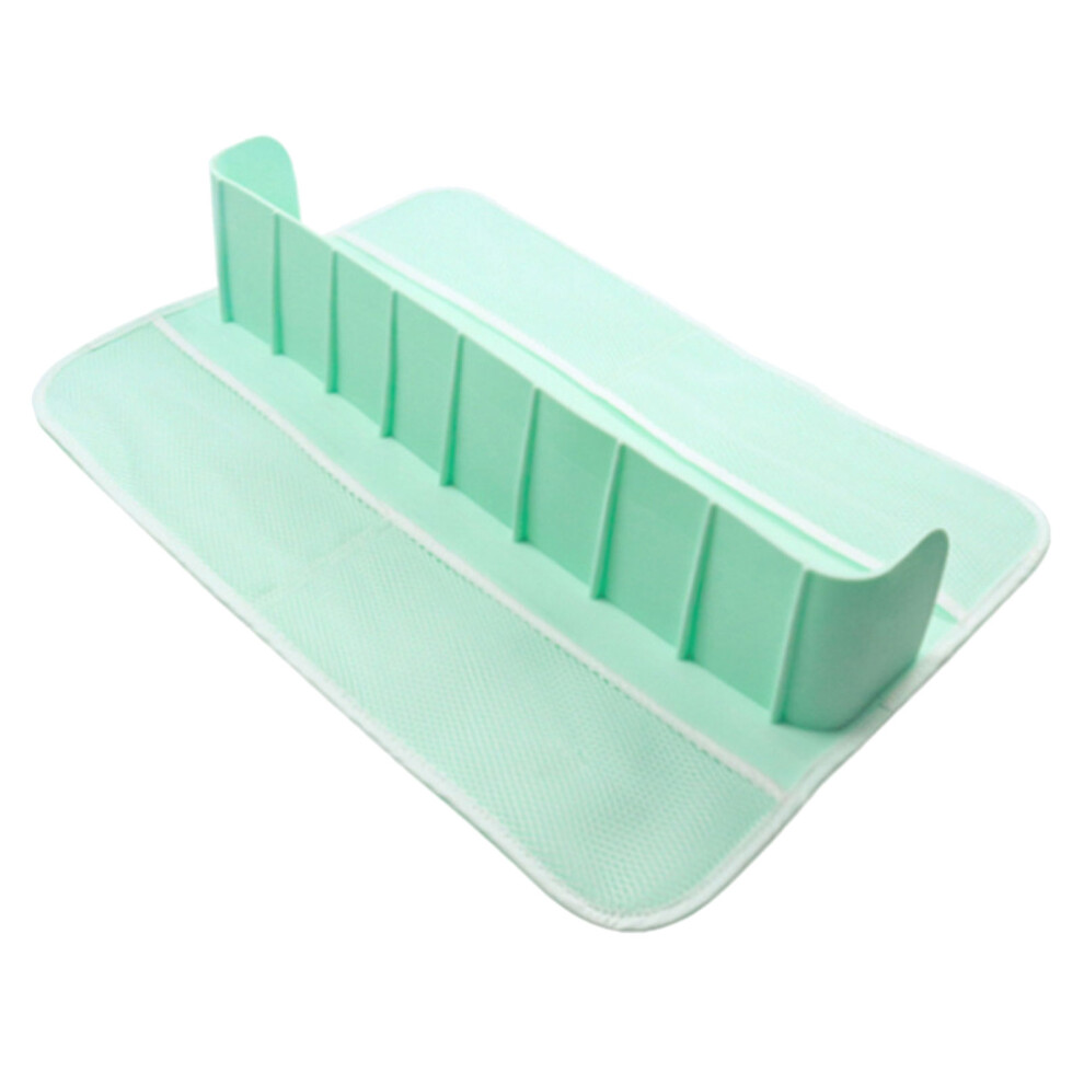 Kids Bathtub Water Barrier With Suction Cups Splash Guard- Green