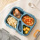 Kayannuo plastic lunchboxset met 4 afsluitbare kommen voor 5