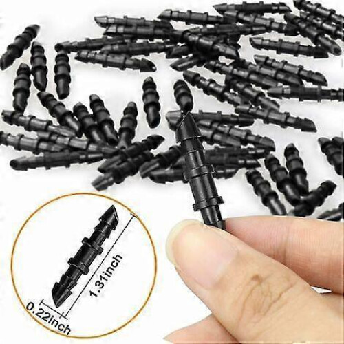 100pcs 1/4" Barbed Coupling Fittings for Drip Irrigation, 1/4" Universal Drip 1