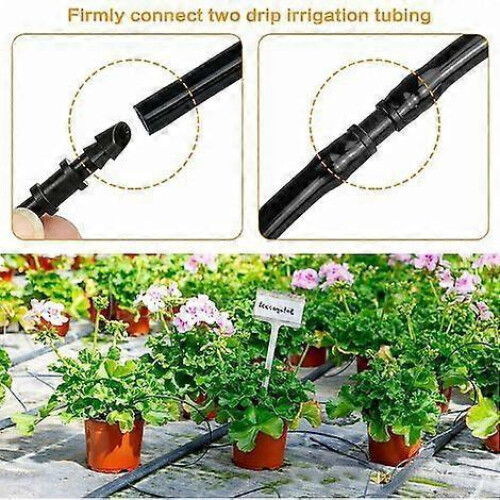 100pcs 1/4" Barbed Coupling Fittings for Drip Irrigation, 1/4" Universal Drip 2