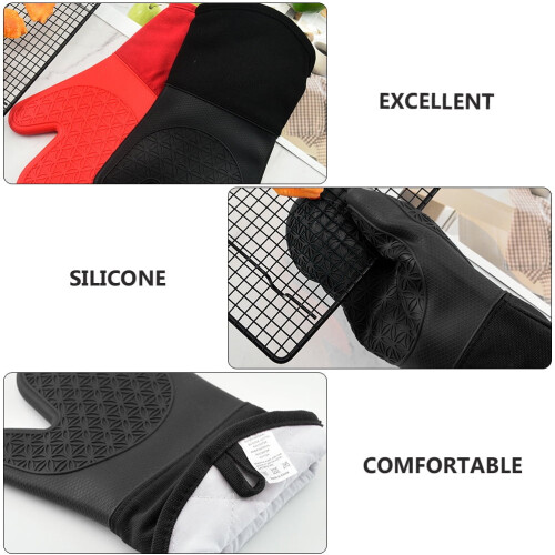 Silicone Oven Mitts Heat Resistant 2-Pack 2