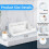 Practical Travel Toiletry bag pliable Design-white marble 4