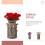 Galvanized Iron Flower Vase with Handle 10x10.5x19cm 5