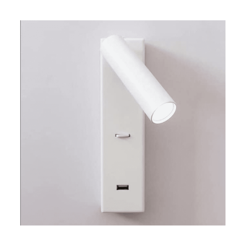 Adjustable Wall Lamp for Hotels – White Aluminium 1