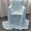Flanell-Wohndecke 70x100cm Blau 2