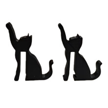 Antislipklem op kattenhondthemahaak voor het-Zwart katje