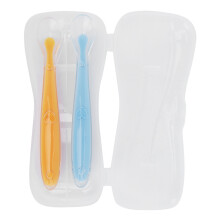 Silikon-Babylöffel-Set, weiches Fütterungserlebnis mit lebensmittelechtem Silikon, Babylöffel für Babys ab 4 Monaten, schnelle Wärmeableitung und