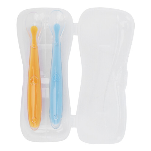 Σετ κουταλιών σιλικόνης για μωρά, μαλακή εμπειρία ταΐσματος με σιλικόνη