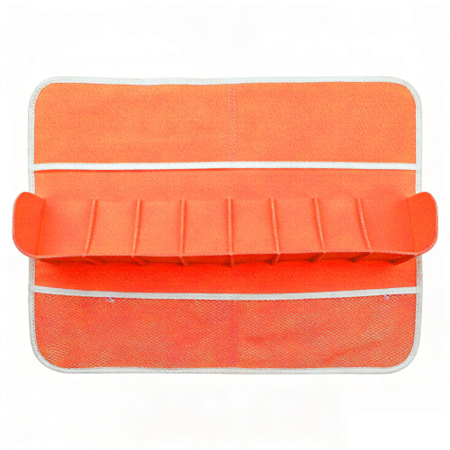 Bathtub Toy Storage Rack with Suction Cups Splash Guard-Orange