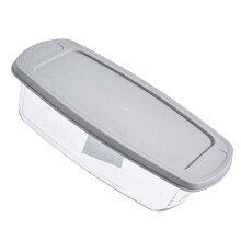 Practical Rectangular Glass Loaf Pan With Handles And Cover