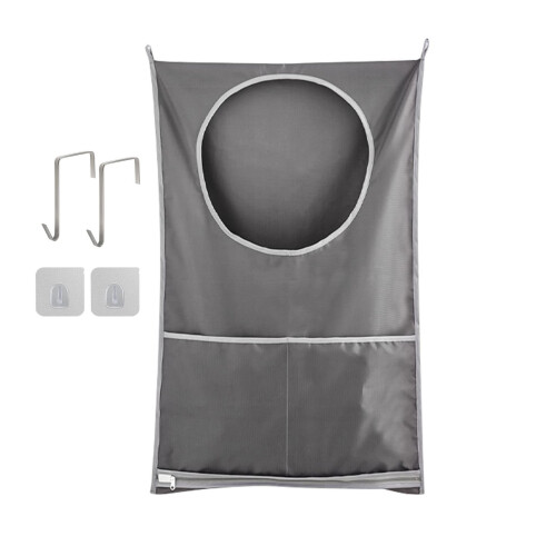 Hanging Laundry Hamper Bag with 2 Different Types of Hooks,Door