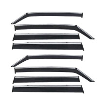 Window Visors Rain Guards Chrome Trim Weatherproof Easy Installation for 20152022 Jeep Renegade