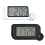2pcs Electronic Clock Miniature Digital Alarm-black and white 1