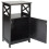 One-Door Storage Cabinet with Shelf - Black 2