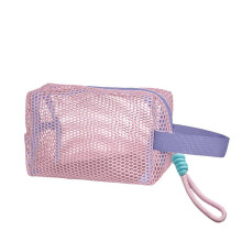 Organisateurs de maquillage à mailles transparentes,-Rose