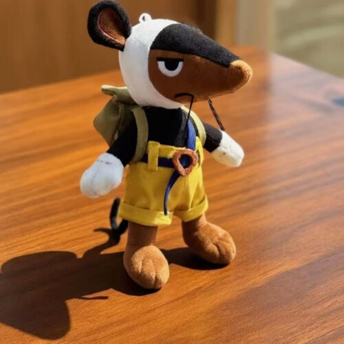 Black Cat Sheriff One-Ear Plush Toy Keychain Backpack Bag Charm Gift 2