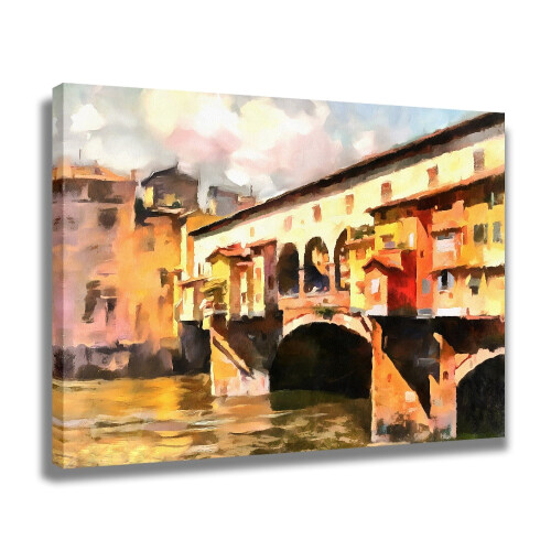 Jiangnan Water Bridge Canvas Poster 1