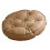 Comfortable Round Pouf Pillow PU Leather Thick-Coffee color 1