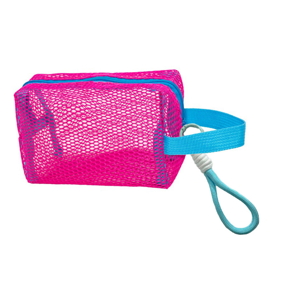 Octagon Meshes Makeup Bag Travel Organizers For-Rosered