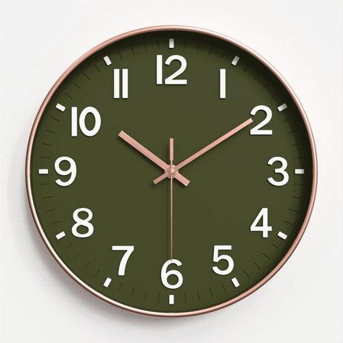 Silent Modern Wall Clock with 3D Arabic Numerals, 12 Inch 2