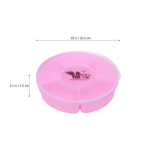 6-Compartment Plastic Serving Tray with Lid 2