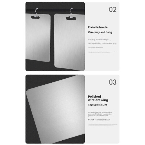 (C) 1 pcs Titanium Cutting Board Double-Sided Titanium Kitchen Chopping Board 2