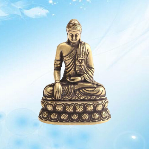 Sakyamuni Buddha-staty i ren koppar, 4,6 cm 2