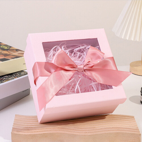 Transparent Valentine's Day Gift Box with Bow 1