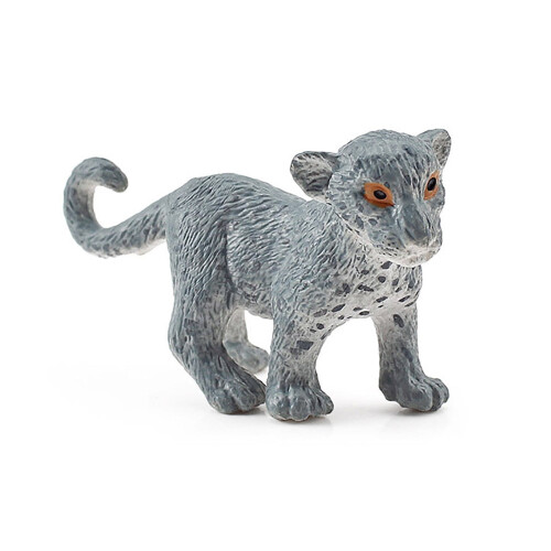 Mini jucărie model animal de leopard de zăpadă - plastic multicolor 1