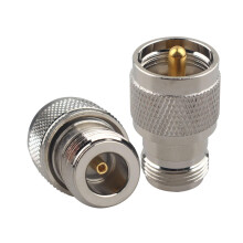 2PCS UHF Male to N Female RF Coax Adapter PL259 to N Type Connector 50 Ohm LowLoss NickelPlated for CB Ham Radio WiFi Antenna
