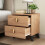 Leather Drawer Knobs Beige 6pcs, Single Hole Cabinet Handles, Durable Leather Pulls for Dresser 3