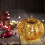 Glass Pumpkin Decoration with LED Lights 1pc 2