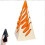 (orange) Impossible Pyramid Passthrough Sculpture,3D Pyramid Passthrough Sculpture 2