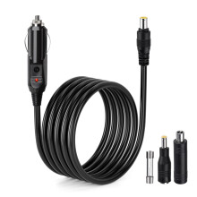 DC 8mm Car Charger Cable 10FT, 12V Cigarette Lighter to DC 8mm Adapter with Fast Power Transfer and HeavyDuty Copper Wire