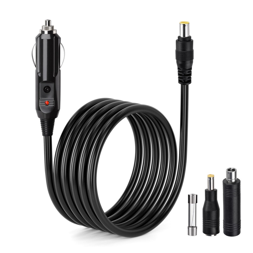 Dc 8Mm Car Charger Cable 10Ft, 12V Cigarette Lighter To Dc 8Mm Adapter With Fast Power Transfer And Heavyduty Copper Wire 9330225832942
