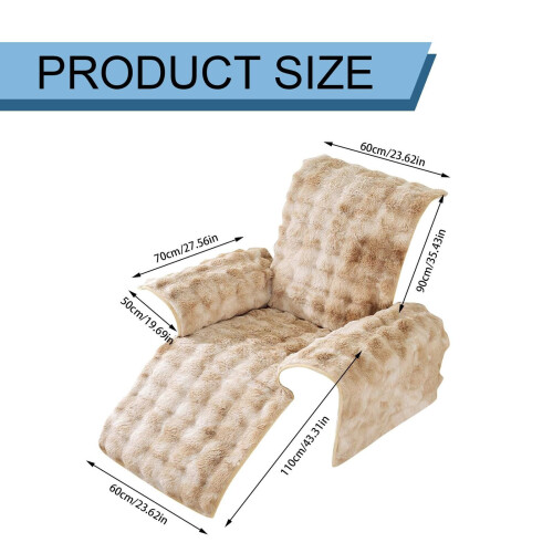 Christmas Gradient Recliner Sofa Cover Gray 2